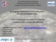 Diapositiva 1 - XI Congresso Nazionale di Scienze Planetarie - Inaf