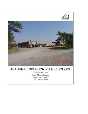 Arthur Henderson Public School title - Algoma District School Board