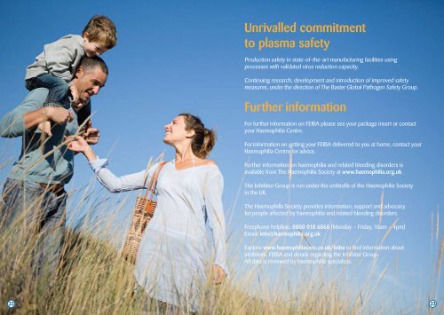 FEIBA Patient Information Booklet - Haemophilia Care