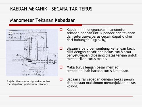 PENGUKURAN TEKANAN BENDALIR - Politeknik Kota Bharu