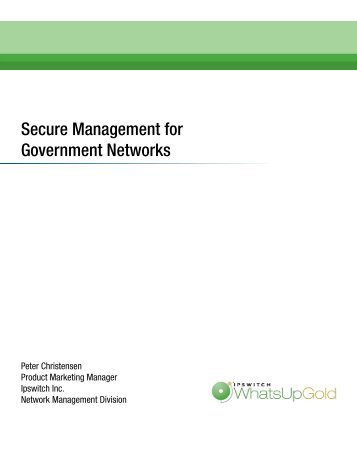 Secure Management for Government Networks - WhatsUp Gold