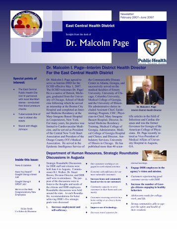 Newsletter2 May 2007 - Intranet - East Central Public Health District