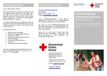 Flyer-LSM 2010 - DRK-KV-Calw eV