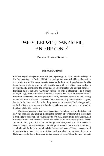 PARIS, LEIPZIG, DANZIGER, AND BEYOND - Kurt Danziger