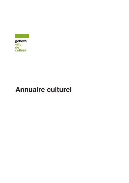 Annuaire culturel - Ville de GenÃ¨ve