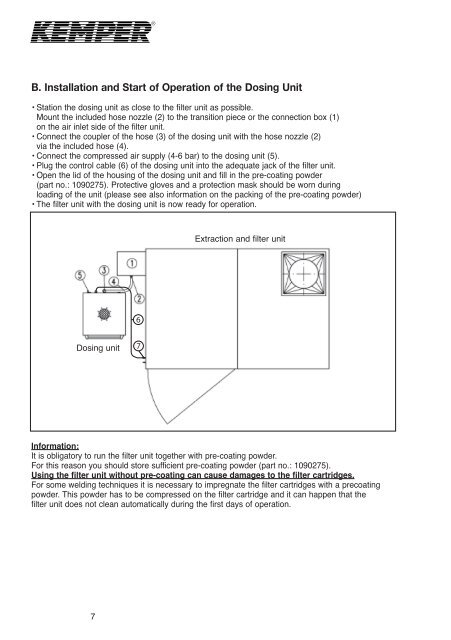 (Additiv) KEMPER Dosing Unit for Pre-coating (Additive)