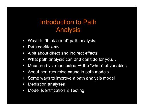 Introduction to Path Analysis