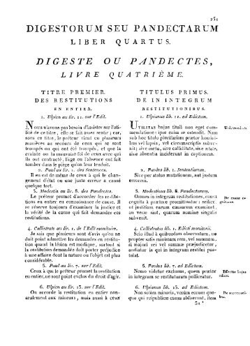 DIGEsrrORUl\1 SEU PANDECTARL"rM - Histoire du droit