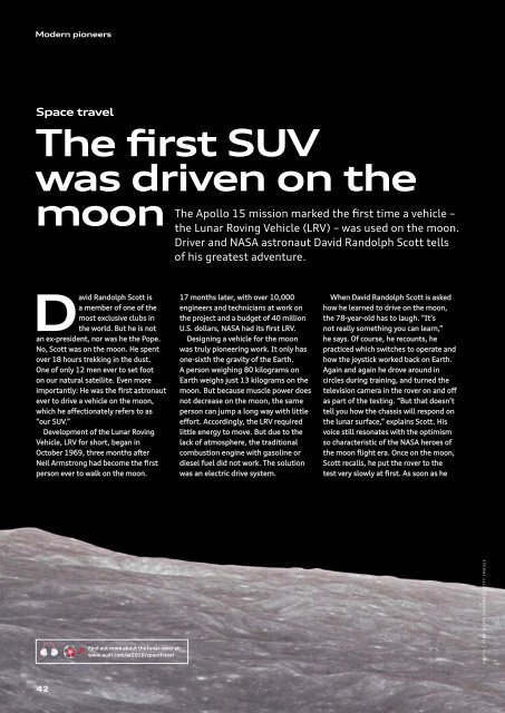 The first SUV was driven on the moon