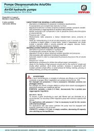 Pompe Oleopneumatiche Aria/Olio Air/Oil hydraulic pumps