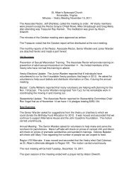 St. Alban's Episcopal Church Annandale, Virginia Minutes â Vestry ...