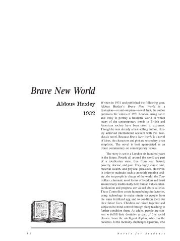 totalitarian society in huxleys brave new world totalitarian society in huxleys brave new world