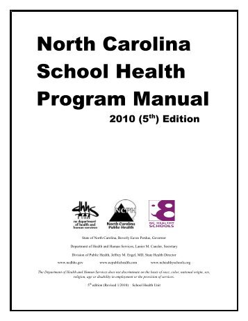 North Carolina School Health Program Manual - NC Department of ...