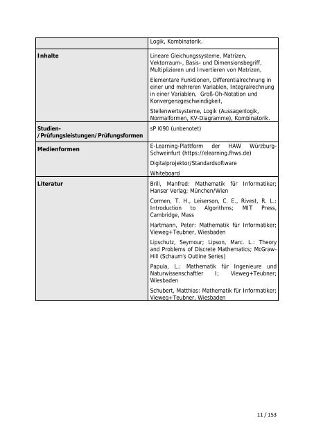 Wintersemester 2013/14 - Fakultät Informatik und Wirtschaftsinformatik