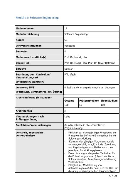 Wintersemester 2013/14 - Fakultät Informatik und Wirtschaftsinformatik