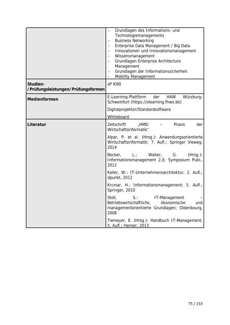 Wintersemester 2013/14 - Fakultät Informatik und Wirtschaftsinformatik