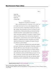 Mla thesis papers