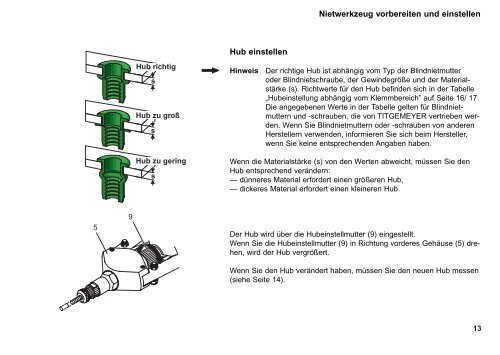 Nietwerkzeug MS 9 - Titgemeyer