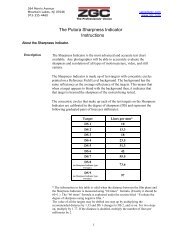 Putora 7A9 Sharpness Indicator Chart Instructions