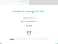 Numerische StrÃ¶mungssimulation I - Institut fuer Hydromechanik ...