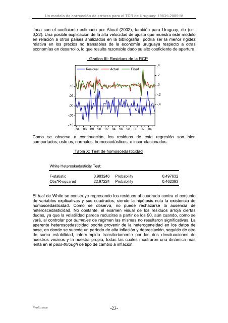 Un modelo de correcciÃƒÂ³n de errores para el tipo de cambio real en ...