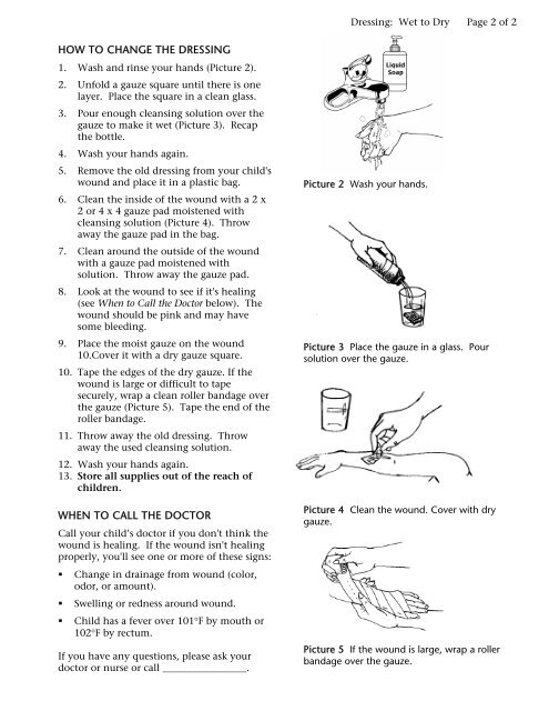 Dressing: Wet to Dry Page