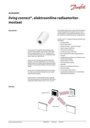 living connectÂ®, elektrooniline radiaatoritermostaat - Danfoss