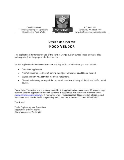Street Use Permit â Food Vendor - City of Vancouver
