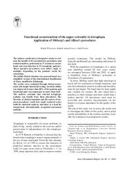 Functional reconstruction of the upper extremity in tetraplegia ...