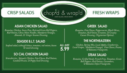 Chopd menu - DineOnCampus.com