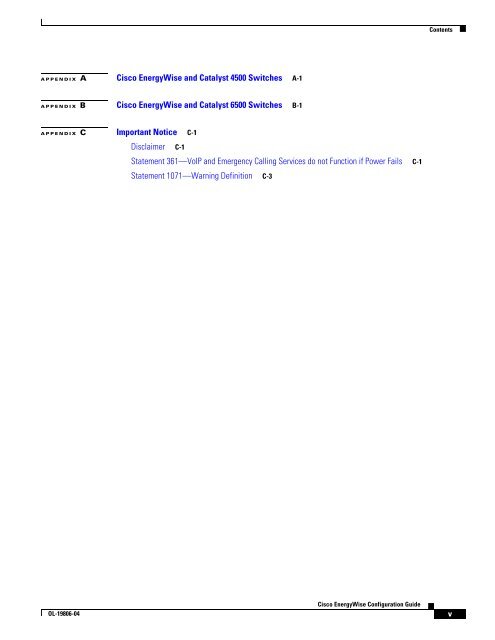 Cisco EnergyWise IOS Configuration Guide - Ipland