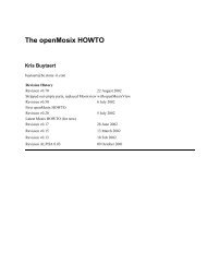 The openMosix HOWTO
