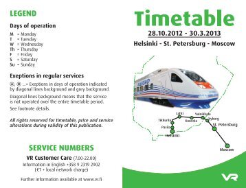 aikataulukortin - VR