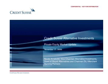 Credit Suisse Alternative Investments - Association for Corporate ...