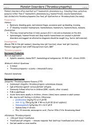 Platelet Disorders (Thrombocytopathy)