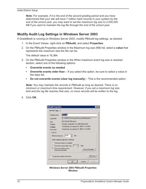 ProgressBook v12.0 System Manager Guide - Swoca