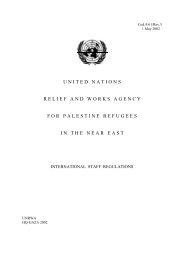 International staff regulations - Unrwa