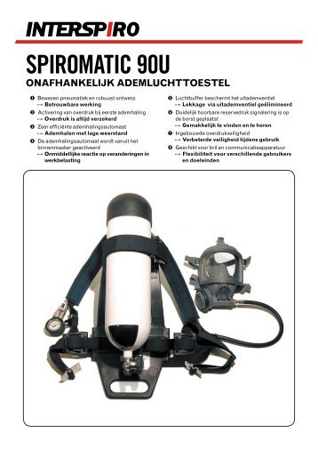 spiromatic 90u onafhankelijk ademluchttoestel - Interspiro