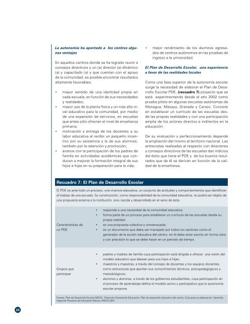 Informe de Progreso Educativo, Nicaragua 2004 - OEI