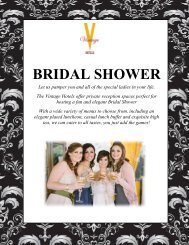 Bridal Shower Package - Vintage Hotels