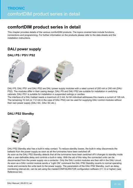 DALI manual - Tridonic