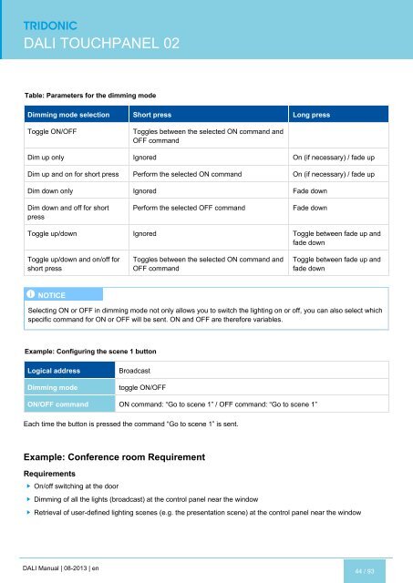 DALI manual - Tridonic