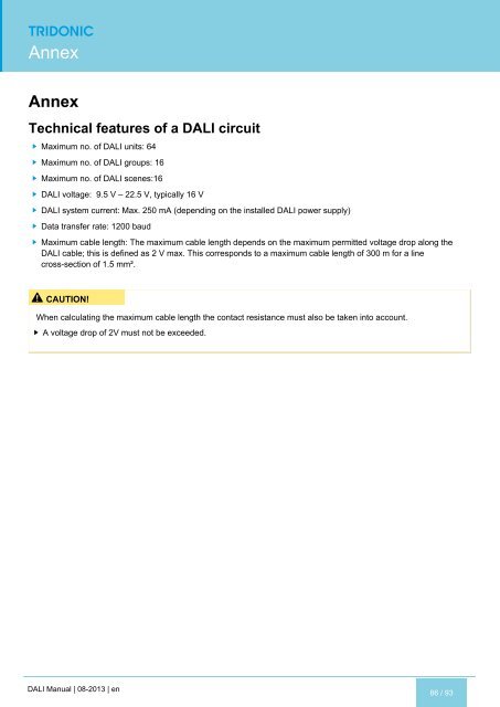 DALI manual - Tridonic