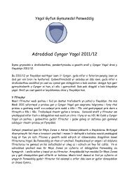 Adroddiad Cyngor Ysgol 2011-2012 - Ysgol Gyfun Gymunedol ...