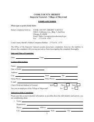 Maywood Public Corruption Complaint Form - Cook County Sheriff's ...