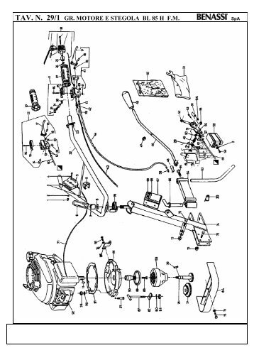 TAV. N. 29/1 GR. MOTORE E STEGOLA BL 85 H F.M. - Benassi