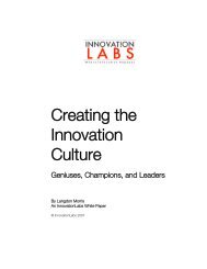 Creating the Innovation Culture - InnovationLabs