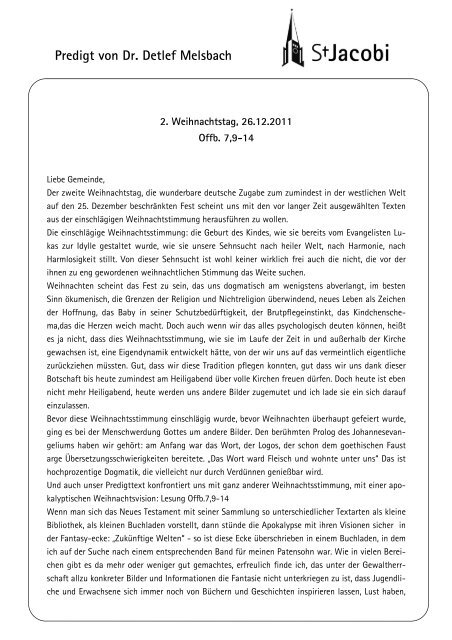 Predigt zu Offenbarung 7, 9-14