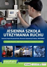 JESIENNA SZKOÅA UTRZYMANIA RUCHU - easyFairs