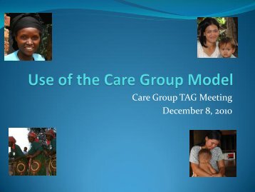 Use of the Care Group Model - CORE Group